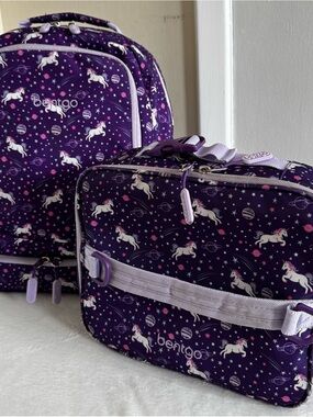Bentgo Kids Unicorn Backpack and Lunch Bag Set - Purple